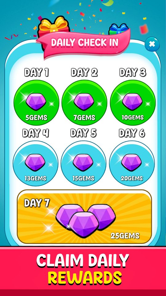 Claim daily login rewards