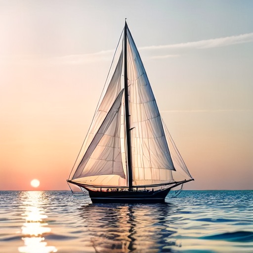 LoAi result: a sailboat on calm water at sunset